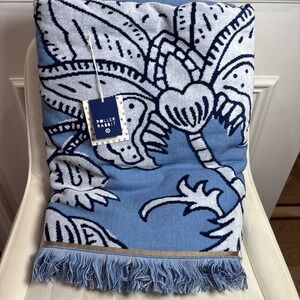 Roller Rabbit X Target Beach Towel Floral Vines Blue NEW